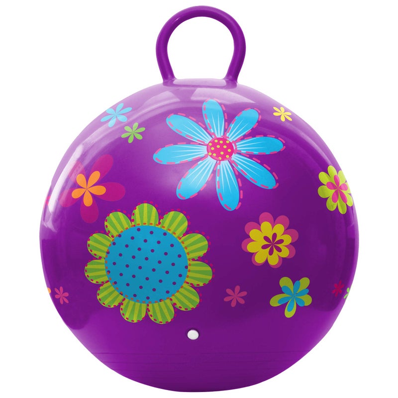 Hedstrom Hopper Ball, Hopping Ball, Jumping Ball, Flowers, 18 Inch - Image 1